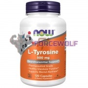 L-Tyrosine (120 шт по 500 мг), NOW Foods